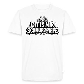 Berliner Bär-DIT IS MIR SCHNURZPIEPE-Männer Premium bio T-Shirt - Weiß