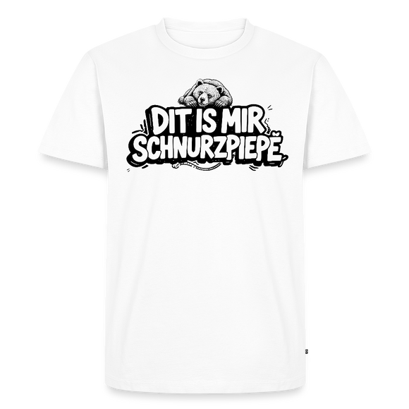Berliner Bär-DIT IS MIR SCHNURZPIEPE-Männer Premium bio T-Shirt - Weiß