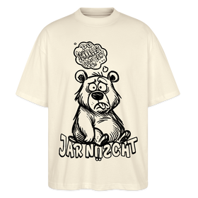 DU SCHNALLST JAR NÜSCHT-Oversized Unisex Bio T-Shirt - Weißgrau
