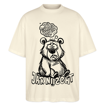 DU SCHNALLST JAR NÜSCHT-Oversized Unisex Bio T-Shirt - Weißgrau