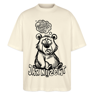 DU SCHNALLST JAR NÜSCHT-Oversized Unisex Bio T-Shirt - Weißgrau