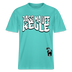 pass ma uff keule-Relaxed Fit Unisex Bio-T-Shirt II - Poolblau