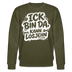 ICK BIN DA, KANN LOSJEHN-Unisex Bio-Sweatshirt II-mit Berliner Spruch - Khaki