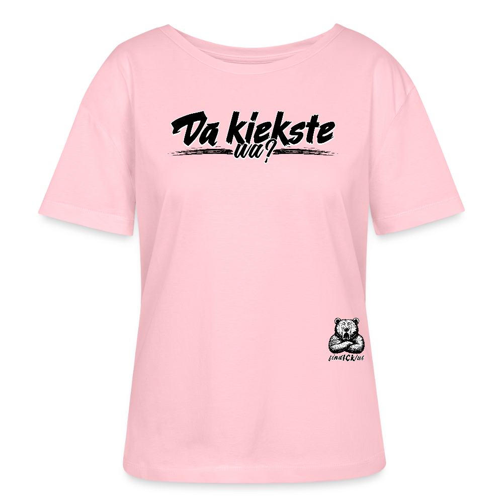 DA KIEKSTE, WA?-Rundhals Frauen Bio-T-Shirt - Hellrosa