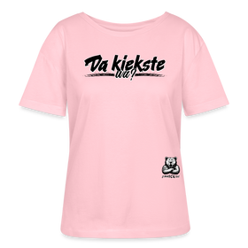 DA KIEKSTE, WA?-Rundhals Frauen Bio-T-Shirt - Hellrosa