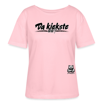 DA KIEKSTE, WA?-Rundhals Frauen Bio-T-Shirt - Hellrosa