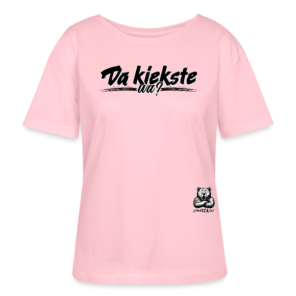 DA KIEKSTE, WA?-Rundhals Frauen Bio-T-Shirt - Hellrosa