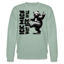 ICK MACH WAT ICK WILL-Unisex Bio-Sweatshirt - Helles Graugrün
