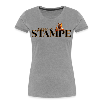 STAMPE-Frauen Premium Bio T-Shirt - Grau meliert