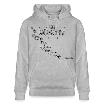 Weihnachten in Berlin 25-JIBT NÜSCHT-Unisex Bio-Hoodie II - Grau meliert
