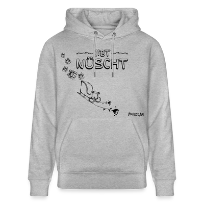 Weihnachten in Berlin 25-JIBT NÜSCHT-Unisex Bio-Hoodie II - Grau meliert