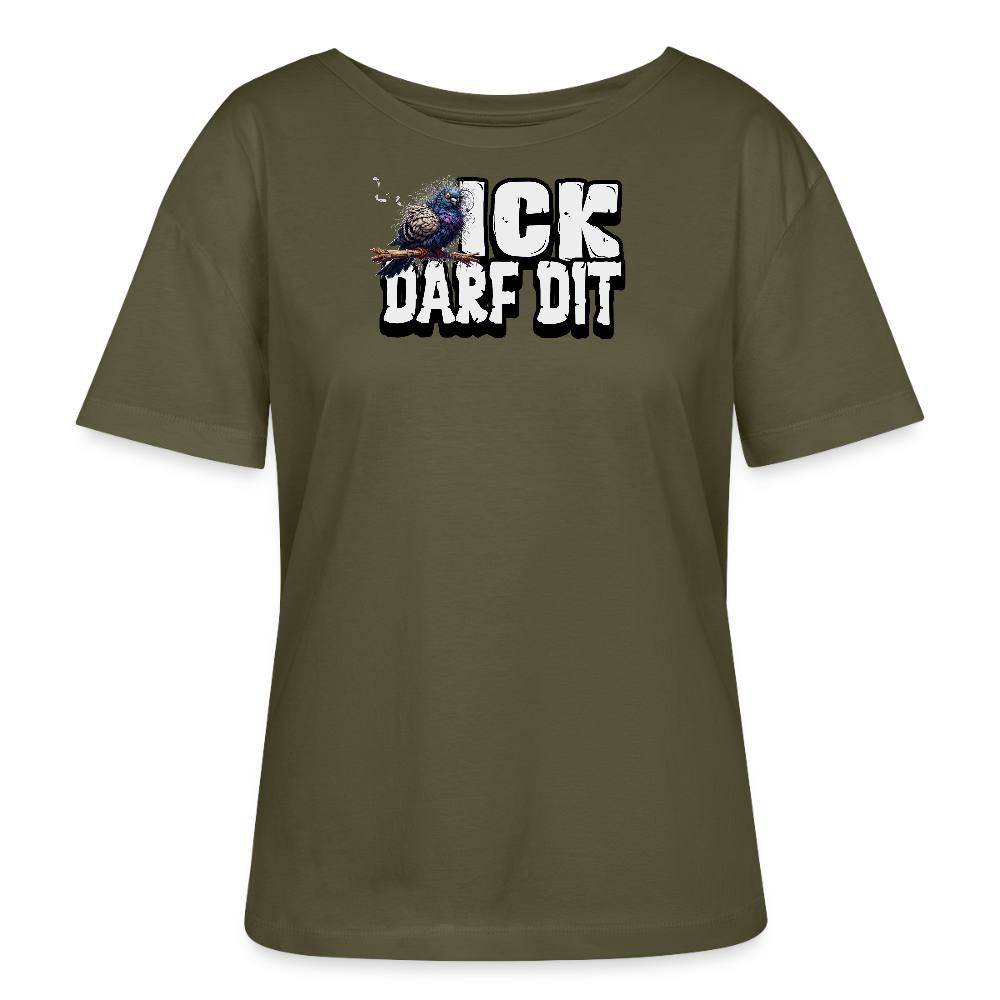 ICK DARF DIT-TAUBE-Rundhals Frauen Bio-T-Shirt - Khaki
