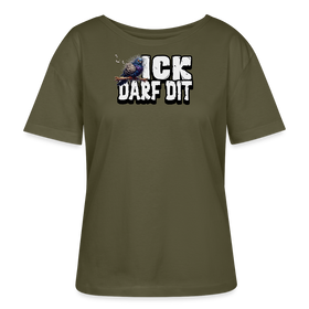 ICK DARF DIT-TAUBE-Rundhals Frauen Bio-T-Shirt - Khaki