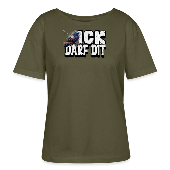 ICK DARF DIT-TAUBE-Rundhals Frauen Bio-T-Shirt - Khaki