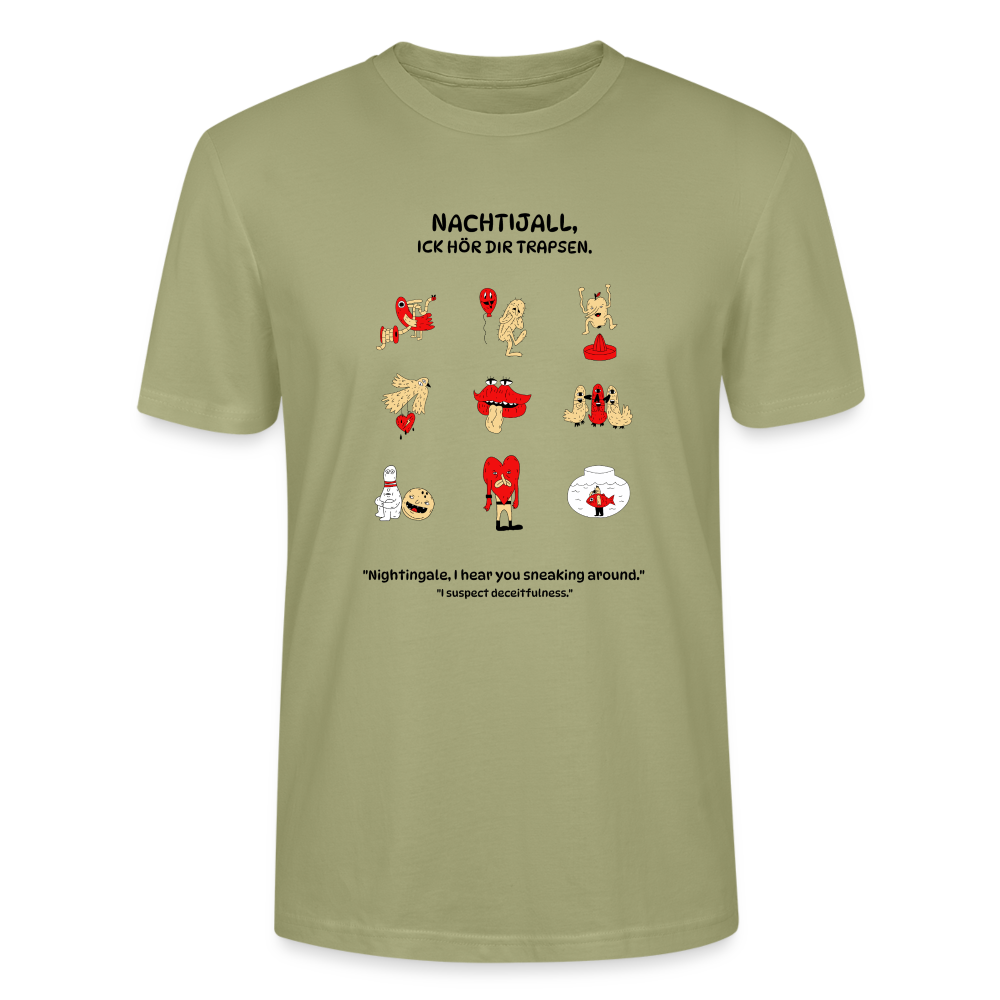 NACHTIJALL-Unisex T-Shirt BIO - Nebelgrün