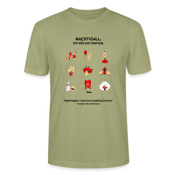 NACHTIJALL-Unisex T-Shirt BIO - Nebelgrün