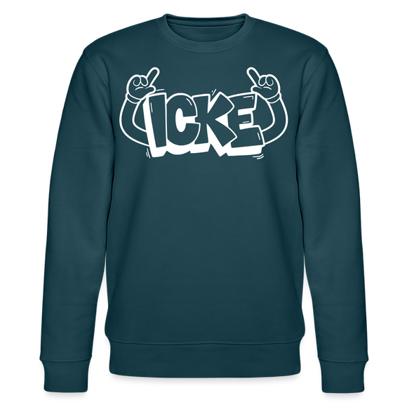ICKE-Unisex Bio-Sweatshirt  mit Berliner Schnauze - Dunkles Petrol