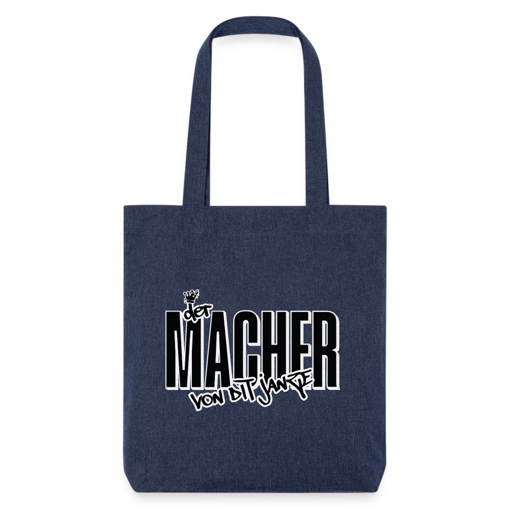 DER MACHER VON DIT JANZE - recycelter Heavyweight Stoffbeutel - melange Blue