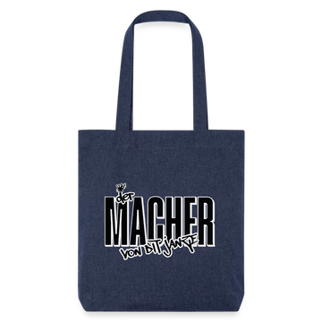 DER MACHER VON DIT JANZE - recycelter Heavyweight Stoffbeutel - melange Blue