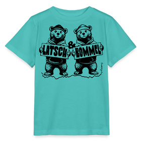 LATSCH & BOMMEL-Kinder Bio T-Shirt - Poolblau