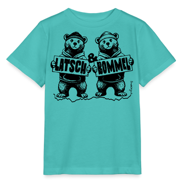 LATSCH & BOMMEL-Kinder Bio T-Shirt - Poolblau