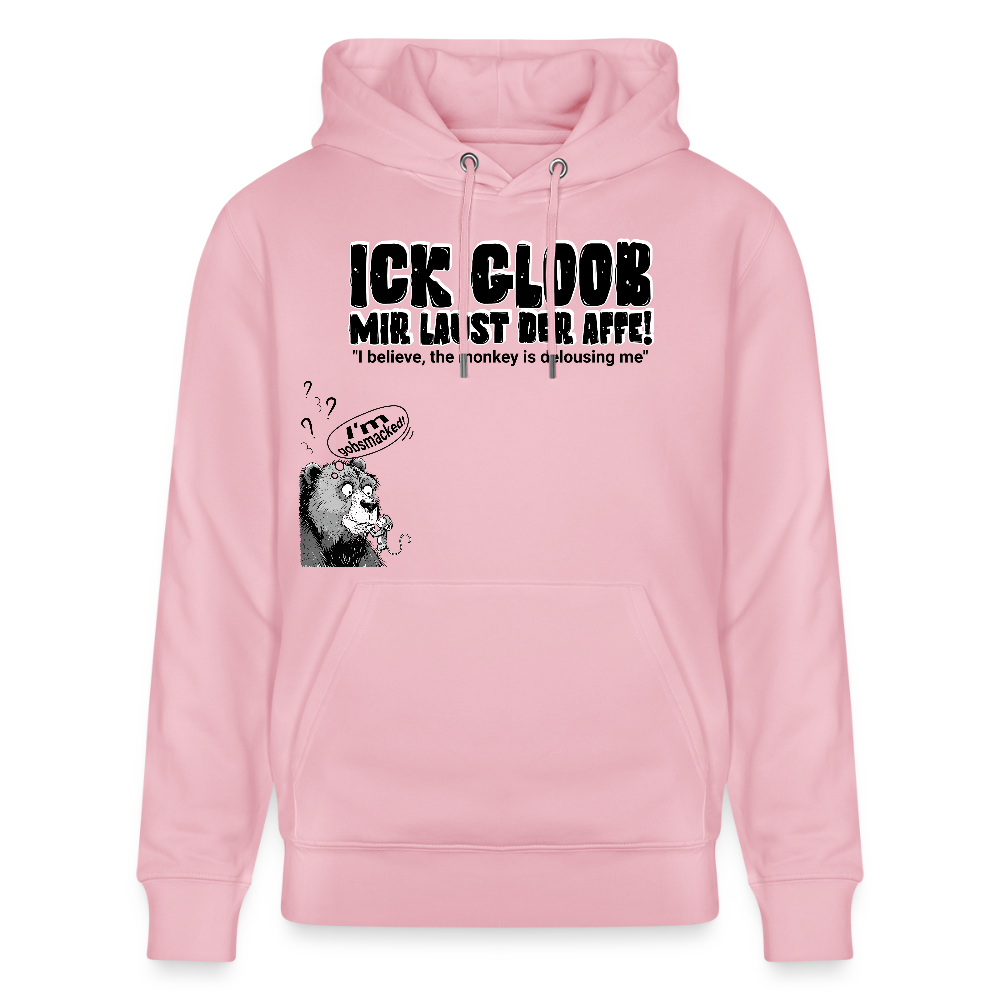 ICK GLOOB, MIR LAUST DER AFFE-Unisex Bio-Hoodie - Hellrosa