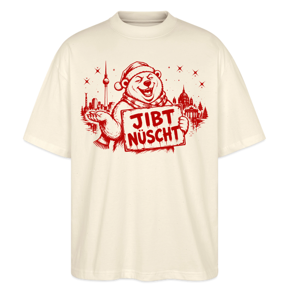 Berlin Shirt "Jibt nüscht" - Weihnachts-Oversized Unisex Bio T-Shirt - Natur