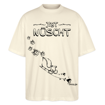 Weihnachten in Berlin 25-JIBT NÜSCHT-Oversized Unisex Bio T-Shirt - Weißgrau