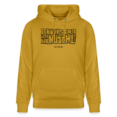 Berliner Spruch-ICK WUNDER MIR-Unisex Bio-Hoodie - Ocker