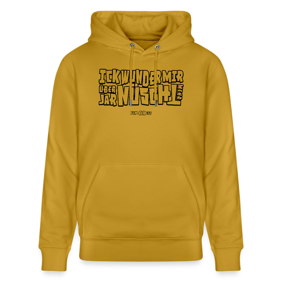 Berliner Spruch-ICK WUNDER MIR-Unisex Bio-Hoodie - Ocker