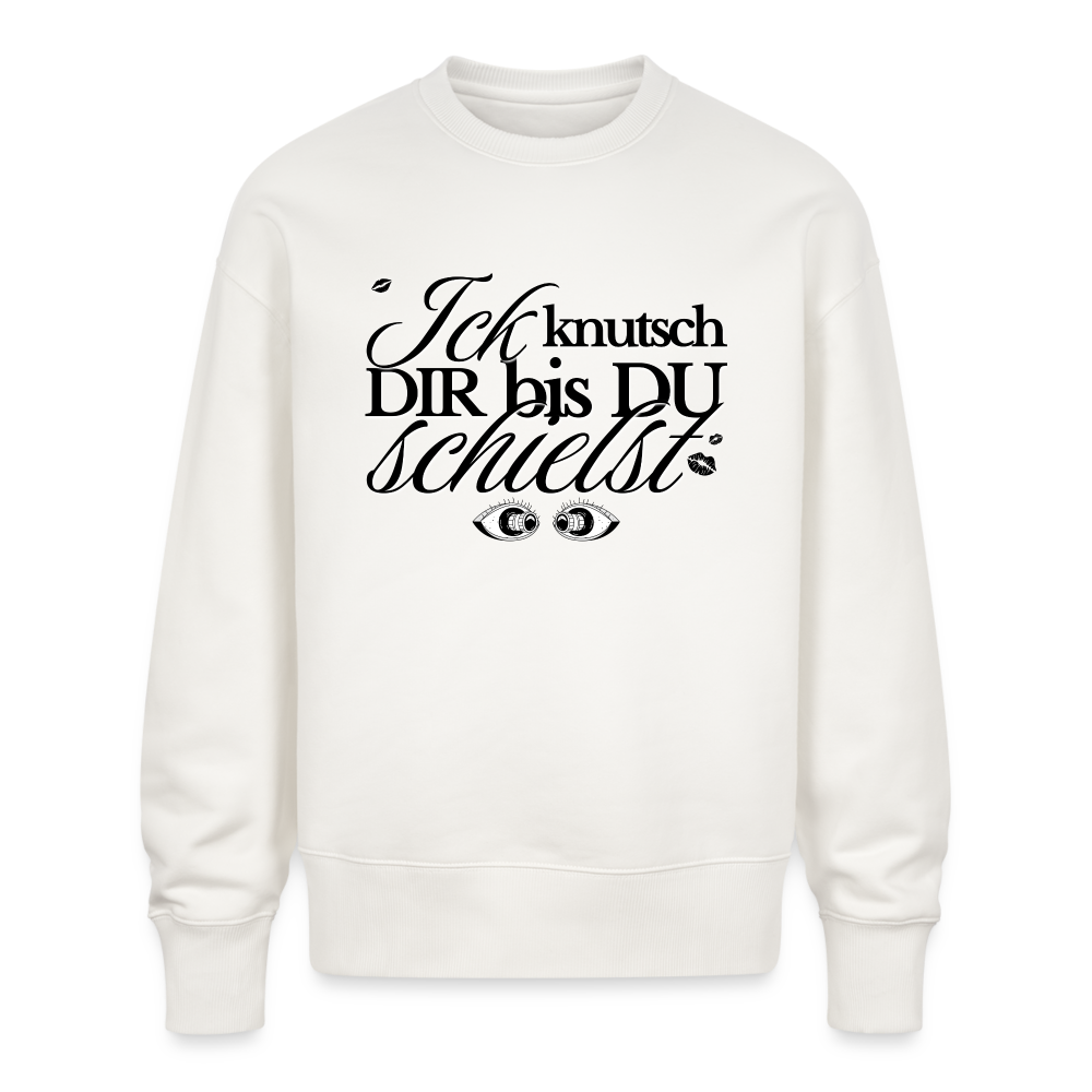 ICK KNUTSCH DIR - Unisex Oversize Bio Pullover - OFF WHITE-berliner schnauze