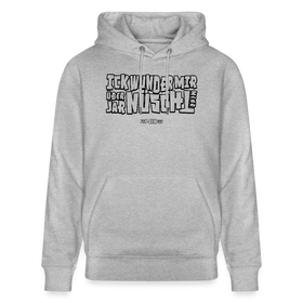 Berliner Spruch-ICK WUNDER MIR-Unisex Bio-Hoodie - Grau meliert