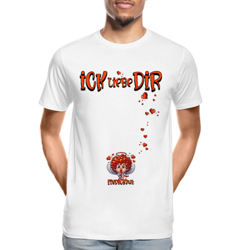 ICK LIEBE DIR-Männer Premium Bio T-Shirt - Weiß
