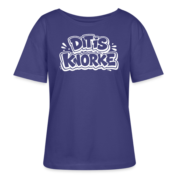 DIT IS KNORKE-Rundhals Frauen Bio-T-Shirt - Dämmerung