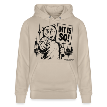 Berlin Souvenir Hoodie -DIT IS SO! – Unisex Bio-Hoodie mit Berliner Bär - Beige