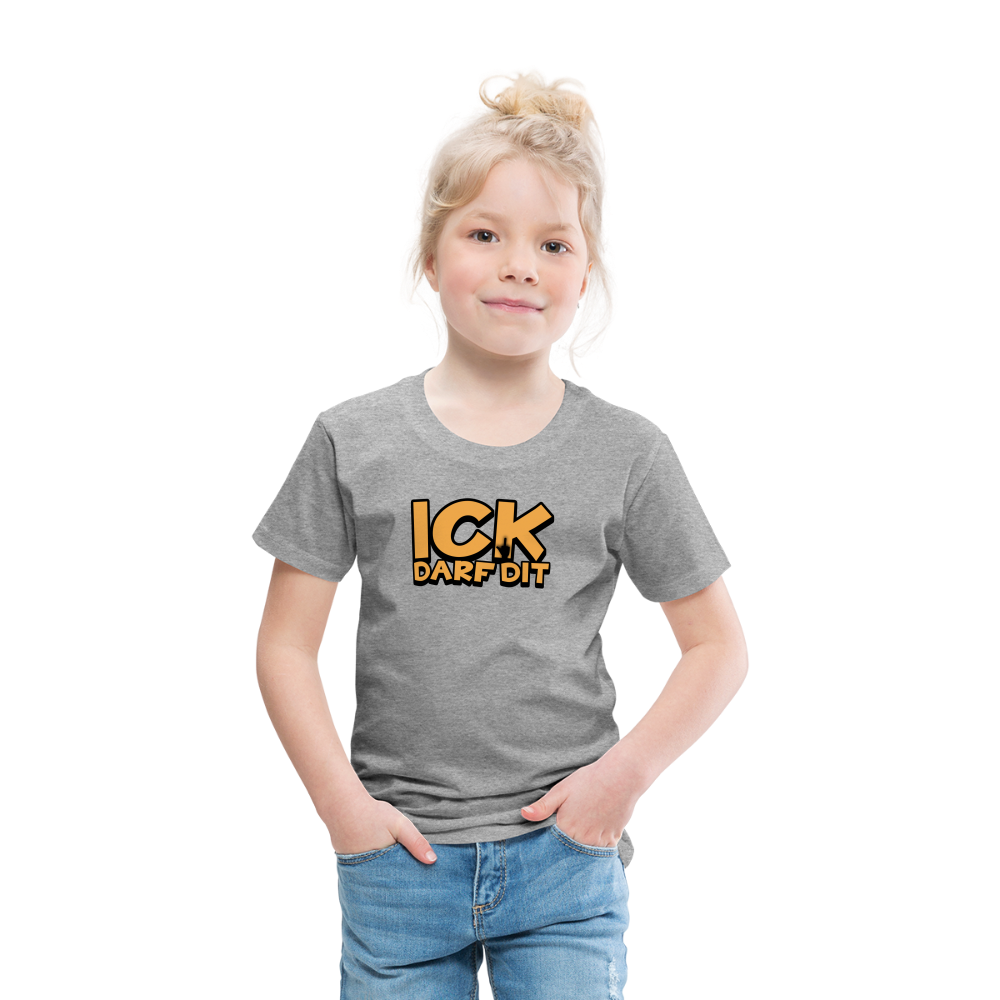 ICK DARF DIT - Kinder Premium T-Shirt - Grau meliert