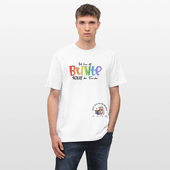 LIEBE IS BUNT-Relaxed Fit Unisex Bio-T-Shirt - Weiß
