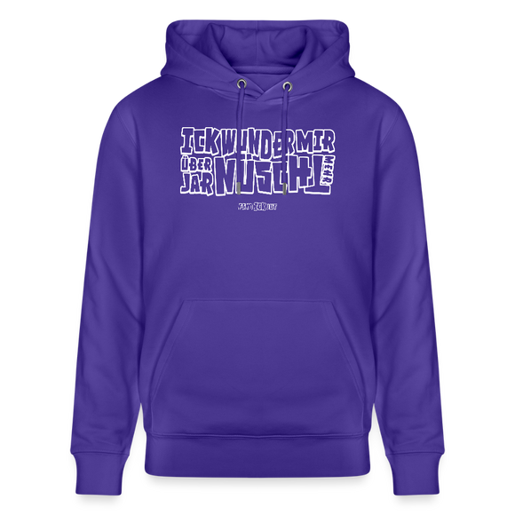 Berliner Spruch-ICK WUNDER MIR-Unisex Bio-Hoodie - Purple Love 