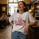 JIBT NÜSCHT-Berlin Weihnachts-Frauen Boxy Bio-T-Shirt - Weiß
