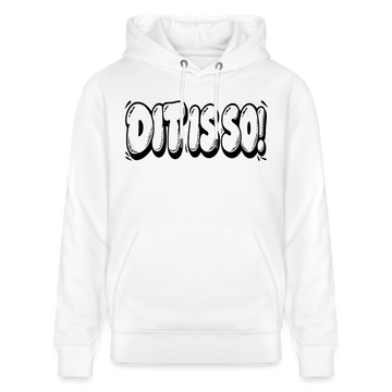 Berlin Hoodie „DIT IS SO!“ – Unisex Bio-Hoodie mit Berliner Schnauze - Weiß