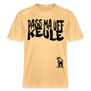 PASS MA UFF KEULE - Relaxed Fit Unisex Bio-T-Shirt - Hellgelb