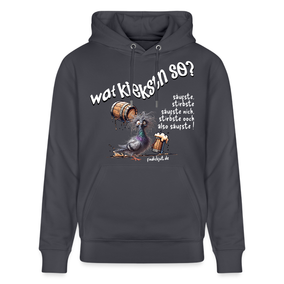WAT KIEKSTN SO?-Unisex Bio-Hoodie II - Indigoblau