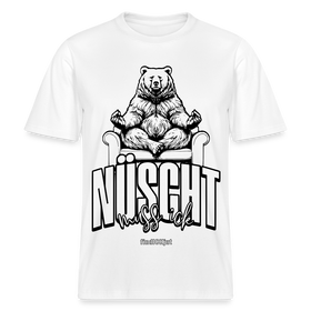 Berlin Shirt mit Schnauze-NÜSCHT-Relaxed Fit Unisex Bio-T-Shirt - Weiß