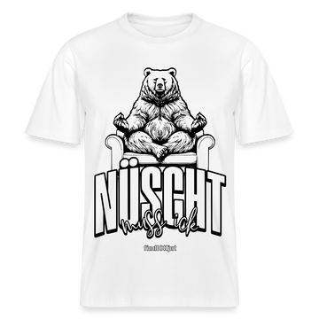 Berlin Shirt mit Schnauze-NÜSCHT-Relaxed Fit Unisex Bio-T-Shirt - Weiß