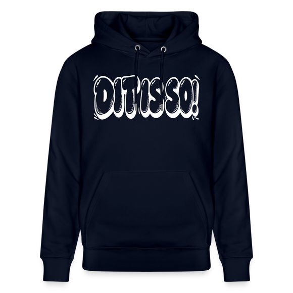 Berlin Hoodie „DIT IS SO!“ – Unisex Bio-Hoodie mit echt Berliner Schnauze - Navy