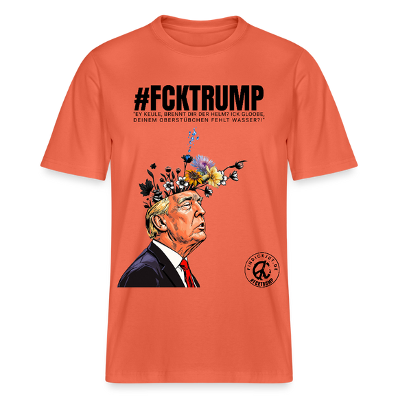 #FCKTRUMP-Relaxed Fit Unisex Bio-T-Shirt - Hellrot