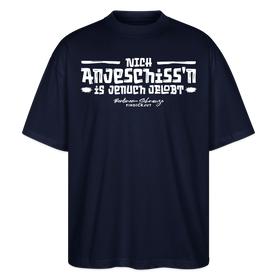 Berliner Spruch des Lobes-NICH ANJESCHISSN-Oversized Unisex Bio T-Shirt - Navy