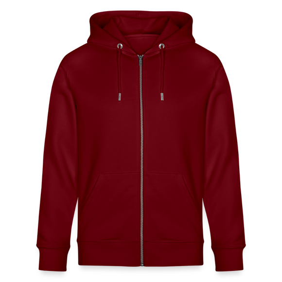 MAUSI UND MOTTE-Unisex Bio-Kapuzenjacke - Burgunderrot