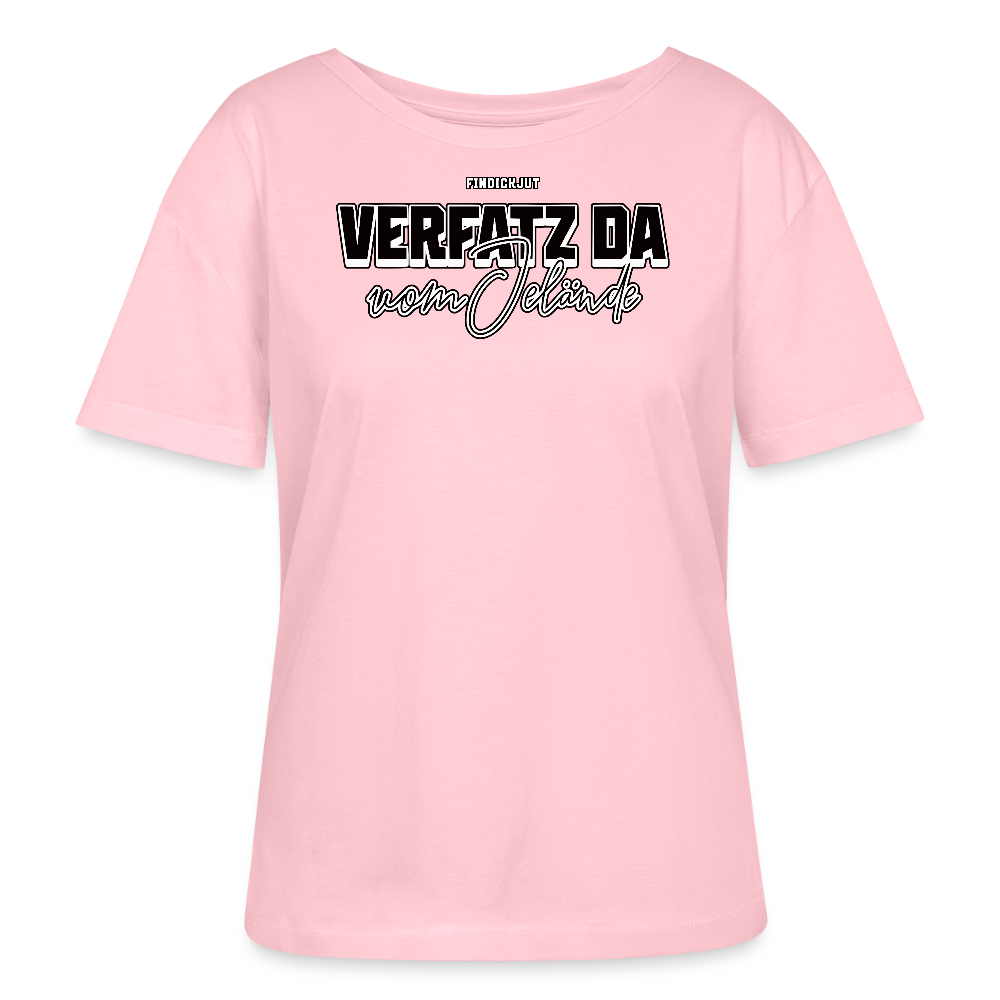 VERFATZ DA VOM JELÄNDE-Rundhals Frauen Bio-T-Shirt - Hellrosa