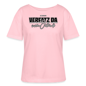 VERFATZ DA VOM JELÄNDE-Rundhals Frauen Bio-T-Shirt - Hellrosa